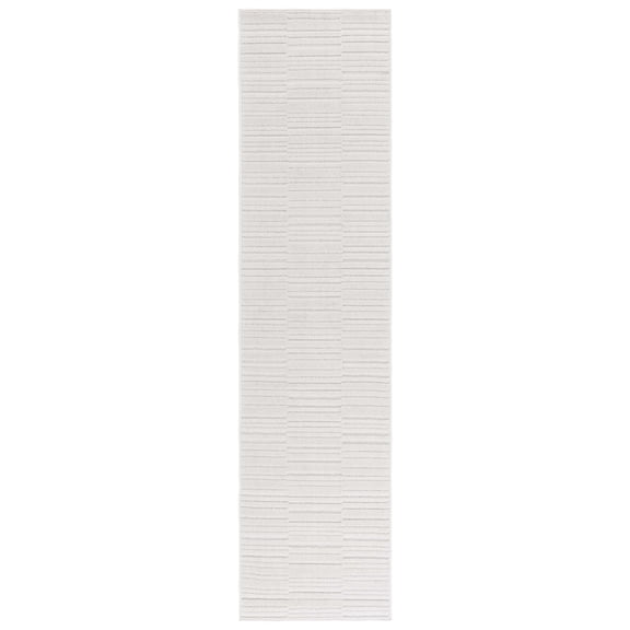 SAFAVIEH Stella Helen Striped Indoor/Outdoor Runner Rug, Ivory, 2' x 8'