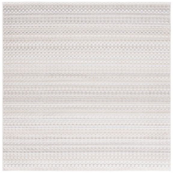 SAFAVIEH Stella Malvina Geometric Indoor/Outdoor Area Rug, Beige/Gray, 6'7" x 6'7" Square