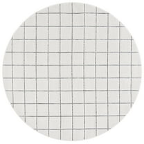 SAFAVIEH Stella Ormonde Geometric Indoor/Outdoor Area Rug, Ivory/Gray, 6'7" x 6'7" Round