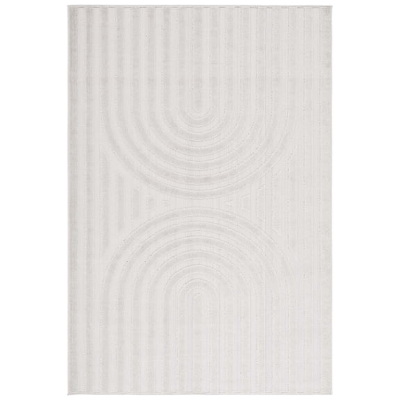 SAFAVIEH Stella Penelope Geometric Indoor/Outdoor Area Rug, Ivory, 4' x 6'