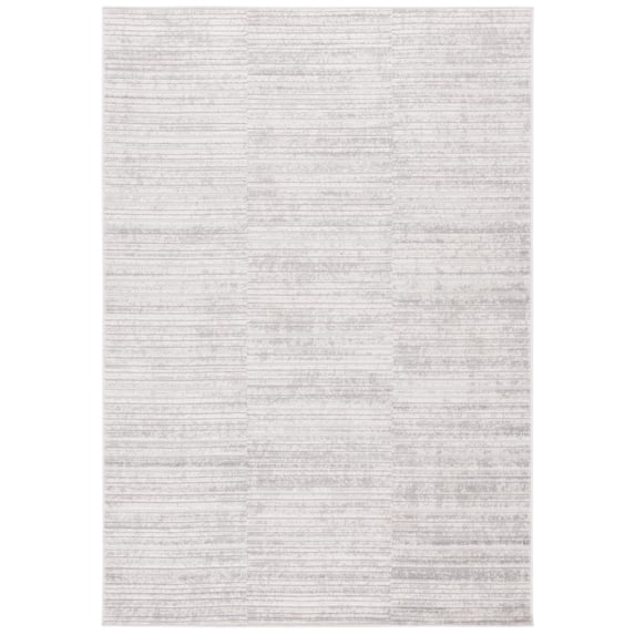 SAFAVIEH Stella Rhetta Striped Indoor/Outdoor Area Rug, Ivory/Gray, 9'2" x 10'