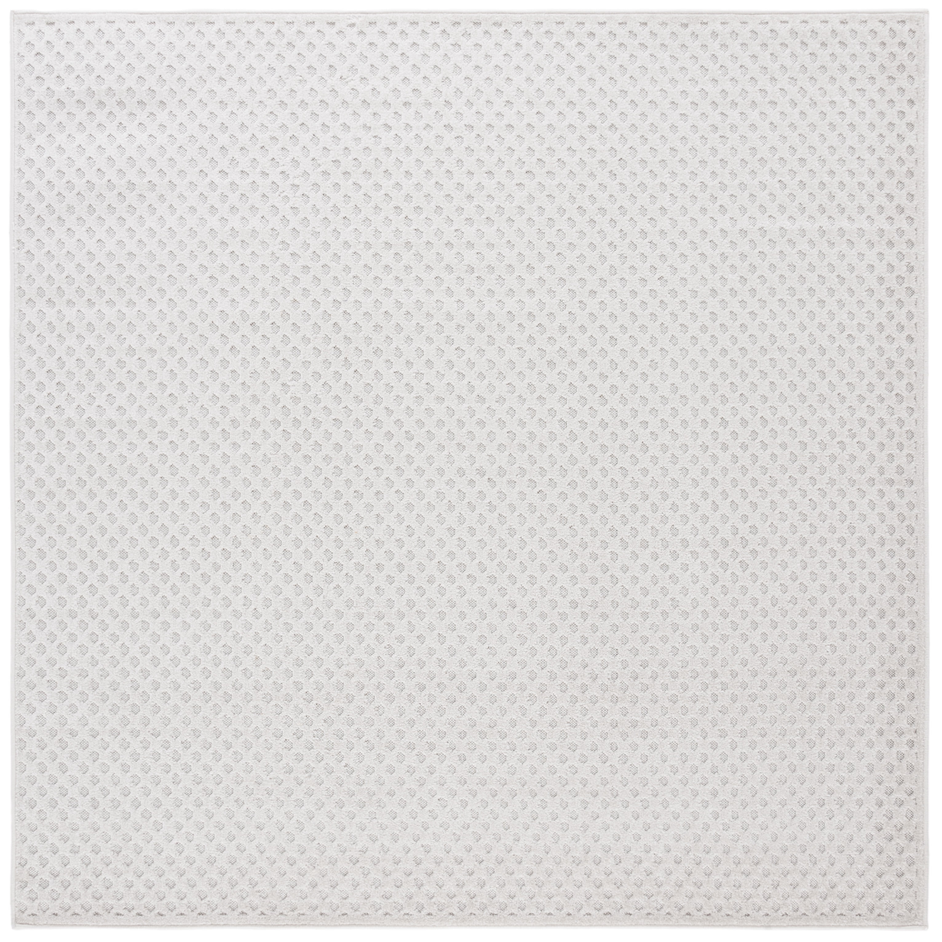 SAFAVIEH Stella Rosheen Geometric Indoor/Outdoor Area Rug, Ivory, 6'7" x 6'7" Square