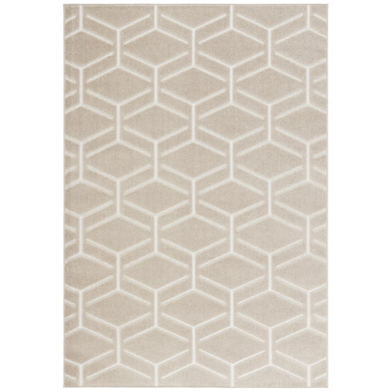 SAFAVIEH Stella Ruadhan Geometric Indoor/Outdoor Area Rug, Beige, 4' x 6'
