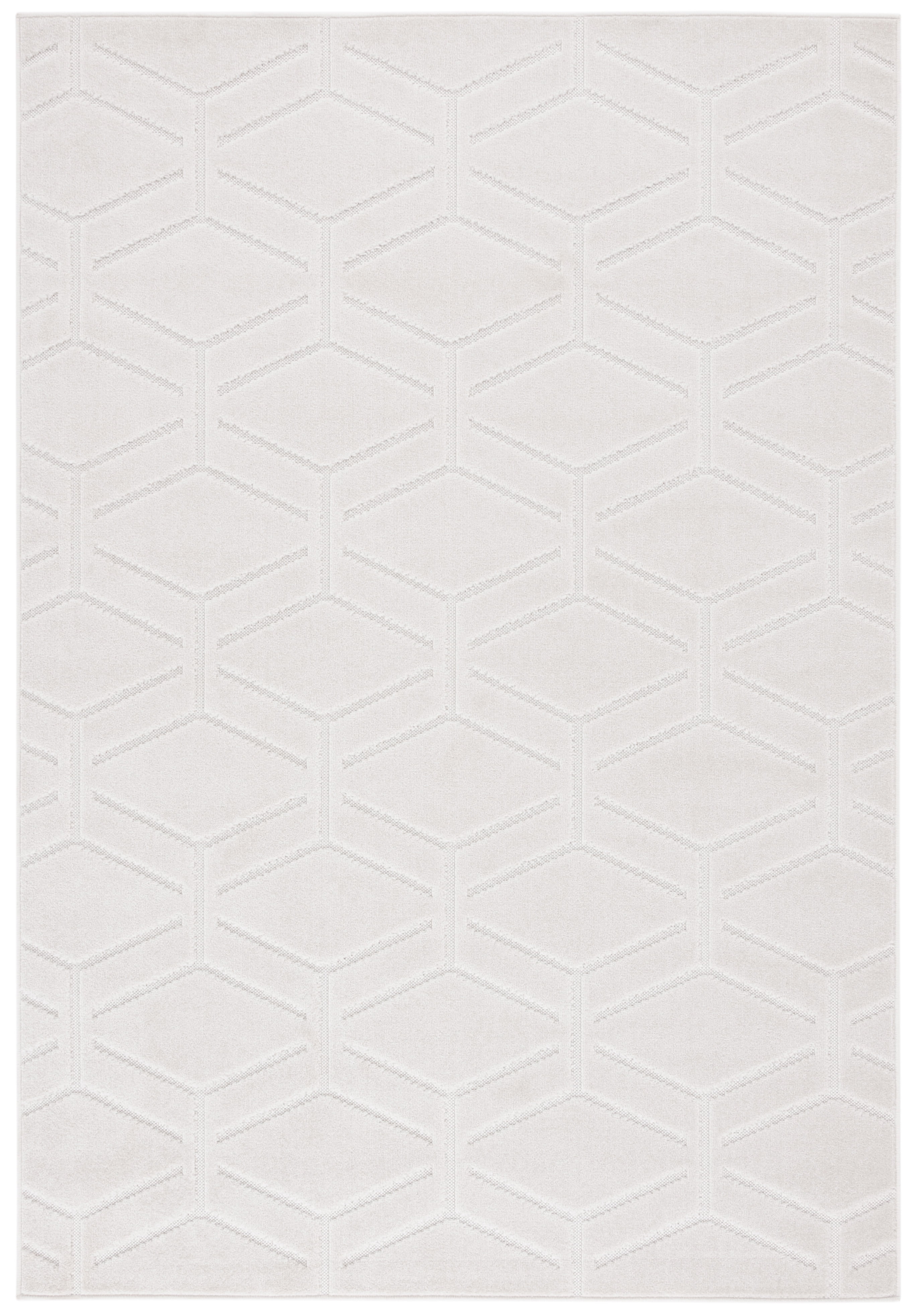 SAFAVIEH Stella Ruadhan Geometric Indoor/Outdoor Area Rug, Ivory, 4' x 6'