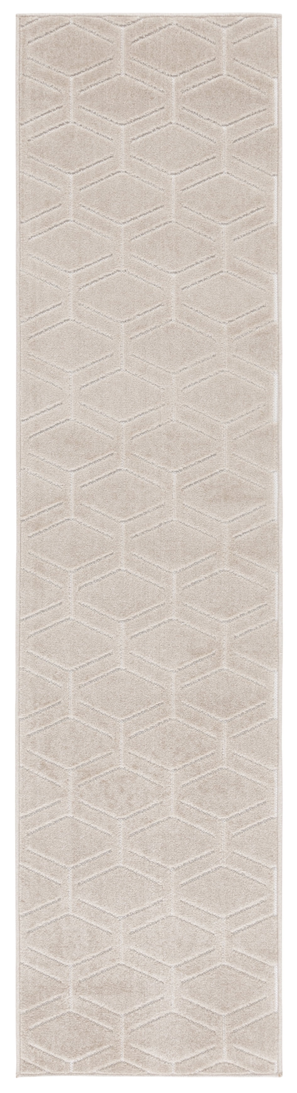 SAFAVIEH Stella Ruadhan Geometric Indoor/Outdoor Runner Rug, Beige, 2' x 8'
