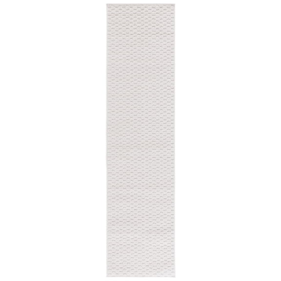 SAFAVIEH Stella Sloan Abstract Indoor/Outdoor Runner Rug, Ivory, 2' x 8'