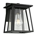 thumbnail image 1 of SAFAVIEH Stern LED Black Aluminium Outdoor Wall Sconce with Clear Glass Shade, 1 of 6