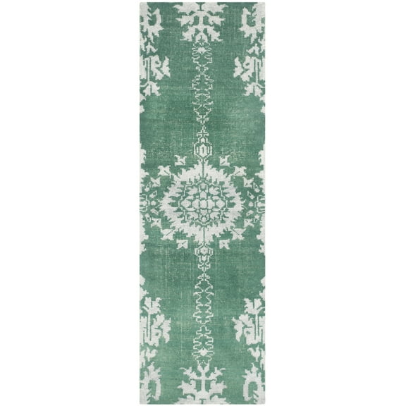SAFAVIEH Stone Wash Alease Transitional Runner Rug, Emerald, 2'6" x 8'