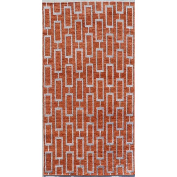 SAFAVIEH Stone Wash Dustin Geometric Area Rug, Rust, 4' x 6'
