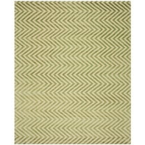 SAFAVIEH Stone Wash Lucetta Geometric Chevron Area Rug, Sage, 8' x 10'