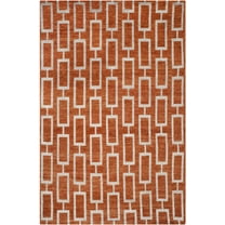 SAFAVIEH Stone Wash Dustin Geometric Area Rug, Rust, 5' x 8'