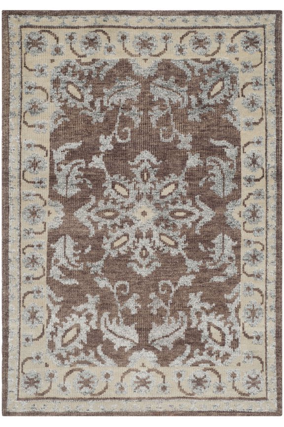 Stone Wash Vasiliki Floral Area Rug, Charcoal, 4' x 6'