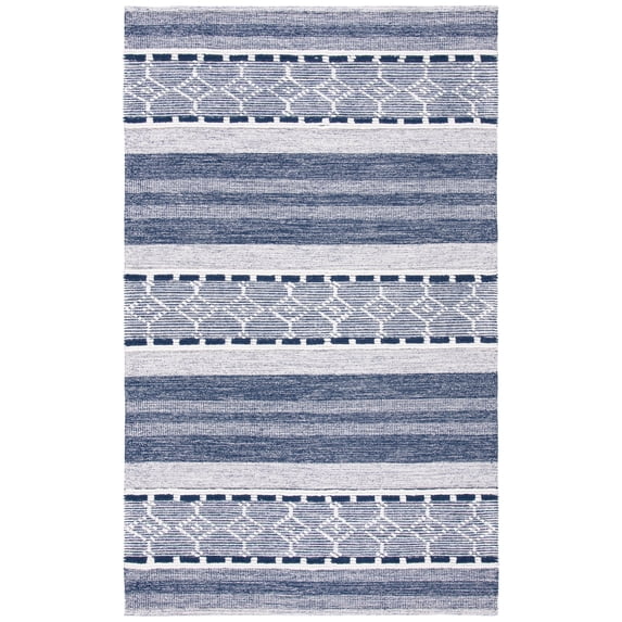 SAFAVIEH Striped Kilim Anselmo Striped Area Rug, Navy/Ivory, 3' x 5'
