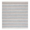 thumbnail image 1 of SAFAVIEH Striped Kilim Clyde Striped Polyester Area Rug, Grey/Beige, 7' x 7' Square, 1 of 7