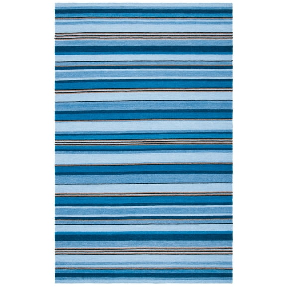 SAFAVIEH Striped Kilim Colbert Striped Area Rug, Blue/Rust, 3' x 5'