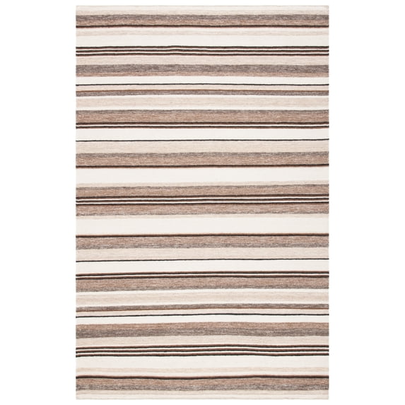 SAFAVIEH Striped Kilim Colbert Striped Area Rug, Natural/Ivory, 5' x 8'