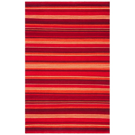 SAFAVIEH Striped Kilim Colbert Striped Area Rug, Red, 5' x 8'