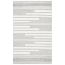 SAFAVIEH Striped Kilim Eamon Striped Area Rug, Silver/Grey, 8' x 10'