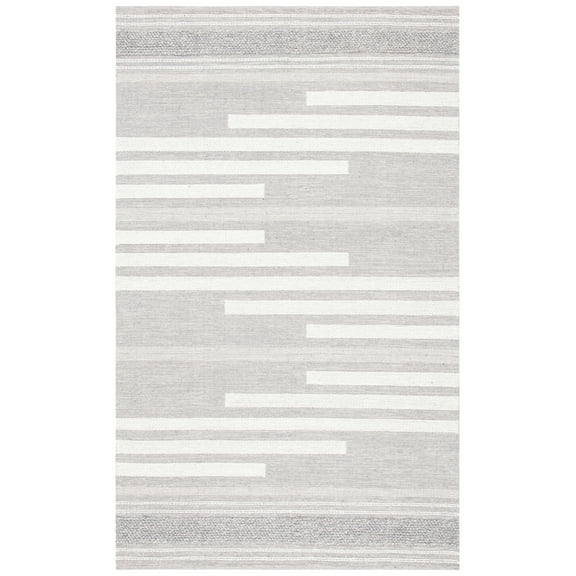 SAFAVIEH Striped Kilim Eamon Striped Area Rug, Silver/Grey, 8' x 10'
