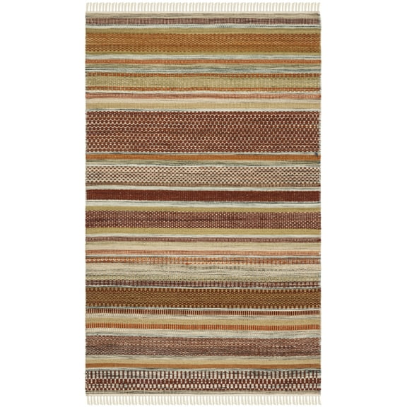 SAFAVIEH Striped Kilim Ethel Striped Area Rug, Beige, 3' x 5'