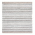 thumbnail image 1 of SAFAVIEH Striped Kilim Evren Striped Polyester Area Rug, Grey/Ivory, 7' x 7' Square, 1 of 8