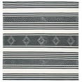 thumbnail image 1 of SAFAVIEH Striped Kilim Fergal Striped Area Rug, Black/Ivory, 3' x 3' Square, 1 of 7