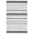 thumbnail image 1 of SAFAVIEH Striped Kilim Fidan Striped Cotton Area Rug, Ivory/Black, 4' x 6', 1 of 8