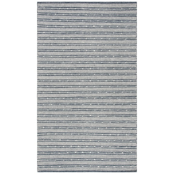 SAFAVIEH Striped Kilim Francine Striped Area Rug, Navy/Blue, 5' x 8'