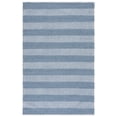 thumbnail image 1 of SAFAVIEH Striped Kilim Hilbert Striped Cotton Area Rug, Ivory/Blue, 5' x 8', 1 of 9