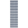 thumbnail image 1 of SAFAVIEH Striped Kilim Hilbert Striped Cotton Runner Rug, Ivory/Blue, 2'3" x 8', 1 of 8