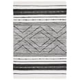thumbnail image 1 of SAFAVIEH Striped Kilim Isaija Striped Cotton Area Rug, Black/Ivory, 8' x 10', 1 of 8