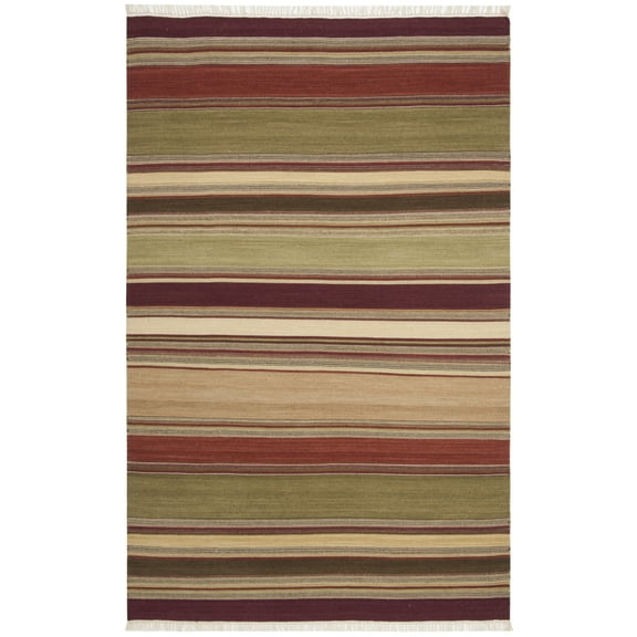 SAFAVIEH Striped Kilim Joey Striped Area Rug, Red, 4' x 6'