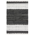 thumbnail image 1 of SAFAVIEH Striped Kilim Kent Striped Cotton Area Rug, Black/Ivory, 4' x 6', 1 of 8