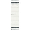 thumbnail image 1 of SAFAVIEH Striped Kilim Kevin Striped Cotton Runner Rug, Ivory/Black, 2'3" x 7', 1 of 7