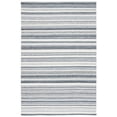 thumbnail image 1 of SAFAVIEH Striped Kilim Lagrange Striped Polyester Area Rug, Charcoal/Ivory, 5' x 8', 1 of 8