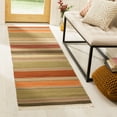 thumbnail image 1 of SAFAVIEH Striped Kilim Majorie Wool Runner Rug, Green, 2'3" x 8', 1 of 7