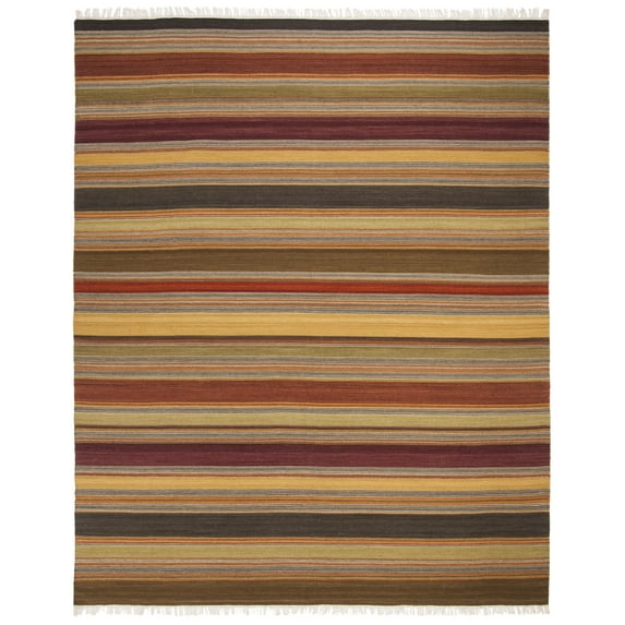 SAFAVIEH Striped Kilim Mildred Striped Area Rug, Gold, 9' x 12'