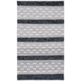 thumbnail image 1 of SAFAVIEH Striped Kilim Percival Striped Cotton Area Rug, Black/Ivory, 4' x 6', 1 of 10