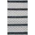 thumbnail image 1 of SAFAVIEH Striped Kilim Percival Striped Cotton Area Rug, Black/Ivory, 6' x 9', 1 of 10