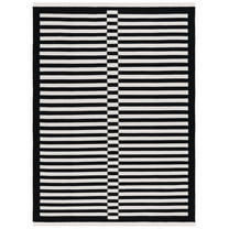 SAFAVIEH Striped Kilim Priscilla Striped Area Rug, Black/Ivory, 8' x 10'
