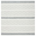 thumbnail image 1 of SAFAVIEH Striped Kilim Rory Striped Cotton Area Rug, Ivory/Grey, 7' x 7' Square, 1 of 7