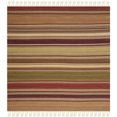 SAFAVIEH Striped Kilim STK313A Handwoven Red Rug