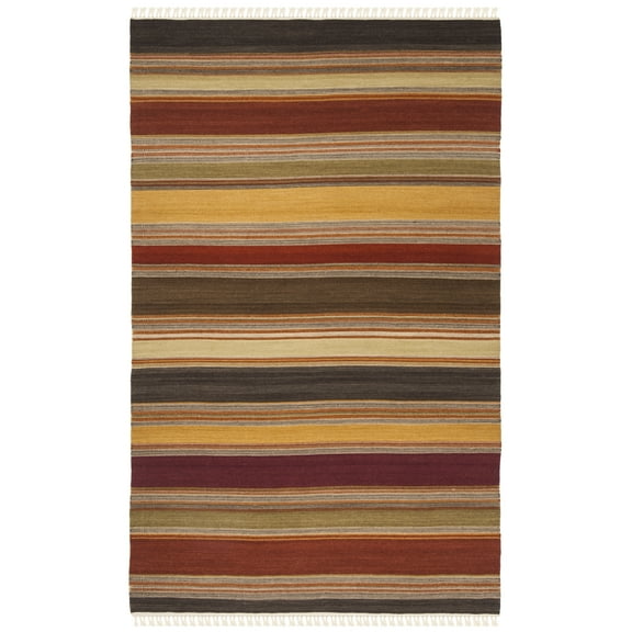 SAFAVIEH Striped Kilim Mildred Striped Area Rug, Gold, 5' x 8'