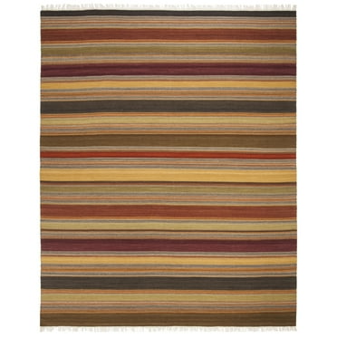 SAFAVIEH Striped Kilim STK315A Handwoven Gold Rug