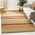 thumbnail image 1 of SAFAVIEH Striped Kilim STK317A Handwoven Green Rug, 1 of 7