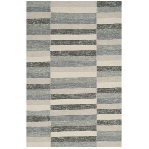 SAFAVIEH Striped Kilim STK411C Handwoven Grey Rug