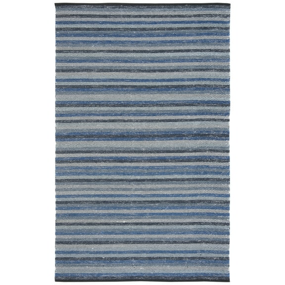 SAFAVIEH Striped Kilim STK421A Handwoven Blue Rug