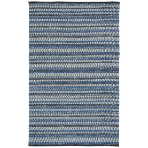SAFAVIEH Striped Kilim STK421A Handwoven Blue Rug