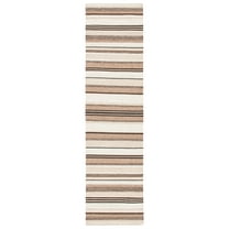 SAFAVIEH Striped Kilim Colbert Striped Runner Rug, Natural/Ivory, 2'3" x 9'