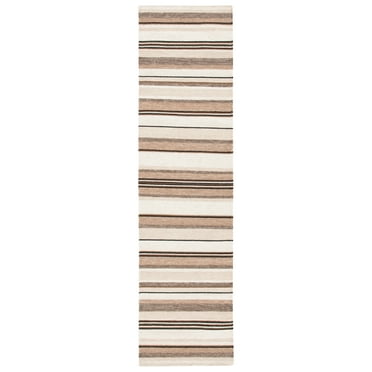 SAFAVIEH Striped Kilim Colbert Striped Runner Rug, Natural/Ivory, 2'3" x 9'